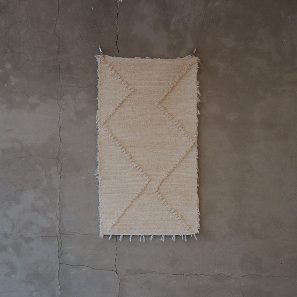 Natural Cotton Rug (Zigzag) / 핸드메이드 포르투갈 코튼 러그