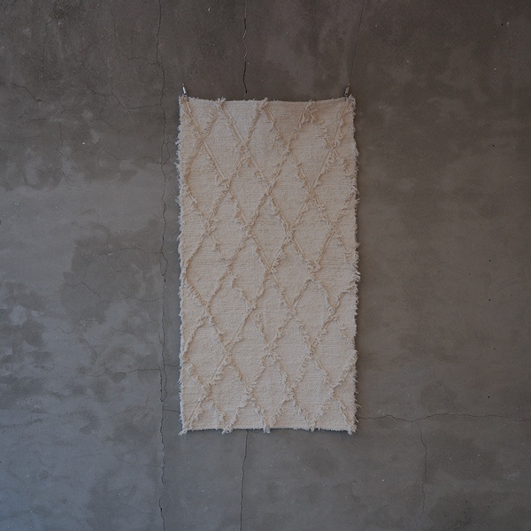[단독] Natural Cotton Rug (Diamond) / 포르투갈 내추럴 코튼 러그