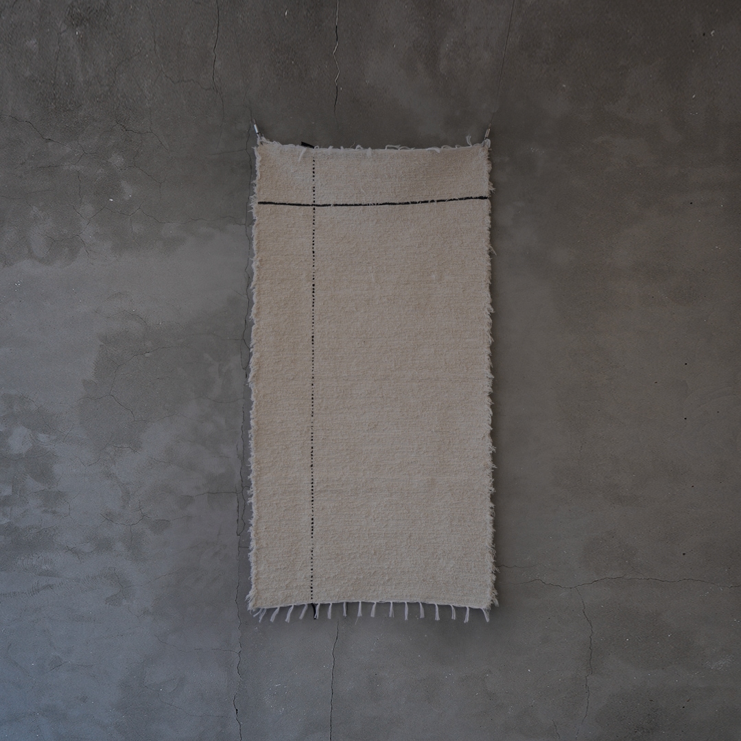 에피카 아카이브 Natural Cotton Rug (Black Line) / 포르투갈 내추럴 코튼 러그