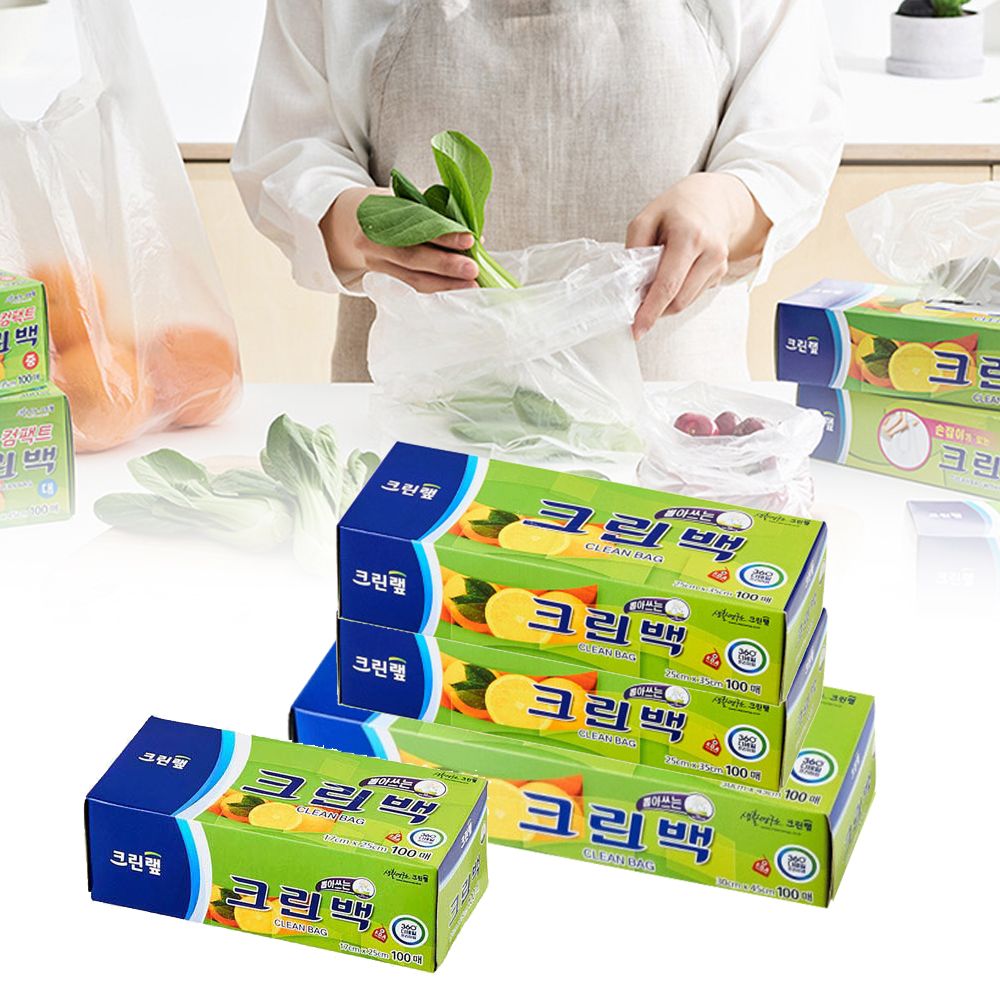 크린백 3종 세트(미니/중/대 총 400매) 비닐 봉투 일회용 봉지 위생 비닐팩 가격 비교 크린랩 크린백 3종 세트(미니/중/대 총 400매) 비닐 봉투 일회용 봉지 위생 비닐팩