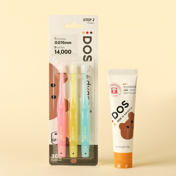 도스360 아기칫솔 유아 어린이 3P