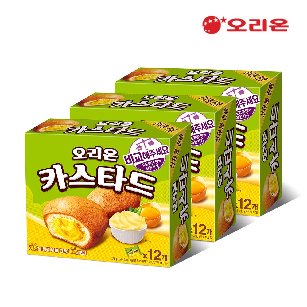 오리온 카스타드 12P(276g) x 3개