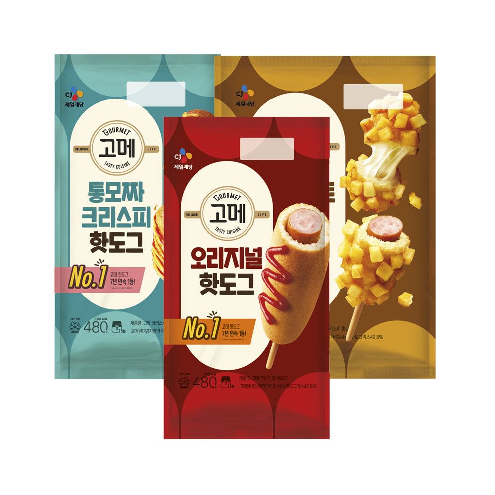 고메 핫도그 6종 (오리지널/포테이토/크리스피/치즈크리스피) 가격 추이 CJ제일제당 고메 핫도그 6종 (오리지널/포테이토/크리스피/치즈크리스피) - 최저가 42,900원