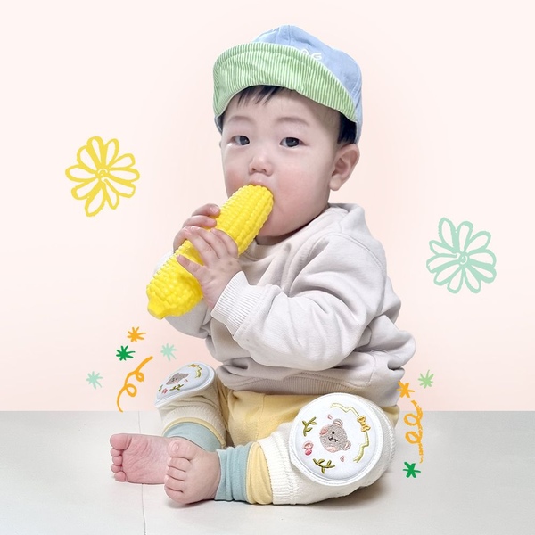 유아 무릎보호대 아기 밴딩 자수 성장판 보호대