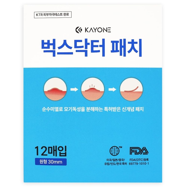 벅스닥터 모기 벌레 패치 물림 스티커 12매 어린이 유아 모기패치