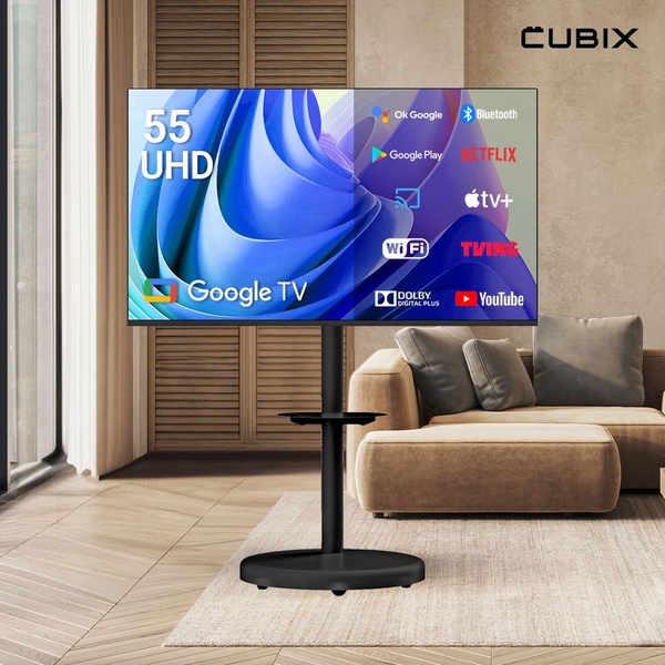 무빙큐빅스 블랙에디션 구글 스마트 55인치(139cm) 4K UHD TV 삼탠바이미