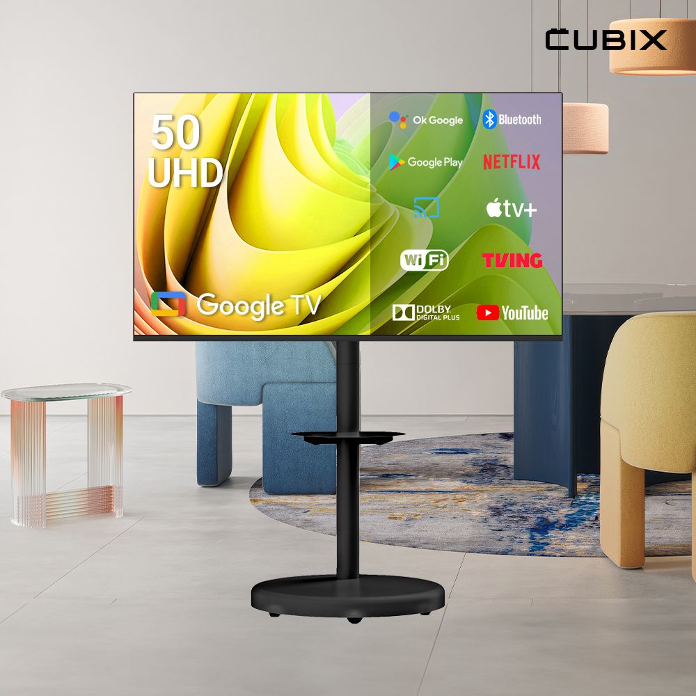 큐빅스전자 무빙큐빅스 블랙에디션 구글 스마트 50인치(127cm) 4K UHD TV 삼탠바이미 - 최저가 352,470원