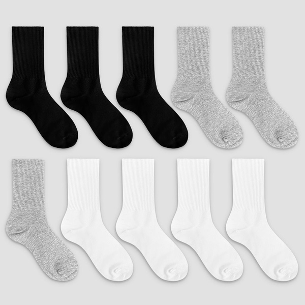 자체생산 국산 데일리 남자 여자 학생 장목 무지 면양말 10켤레