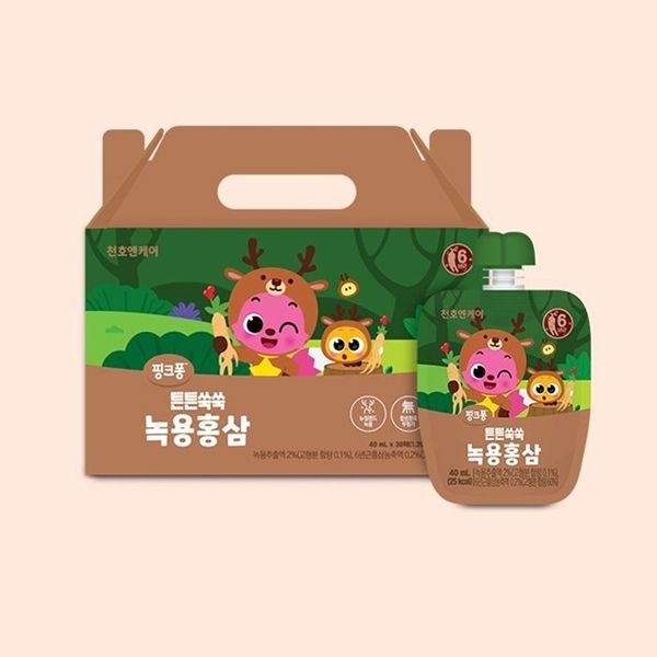 핑크퐁 튼튼쑥쑥 녹용홍삼 30포