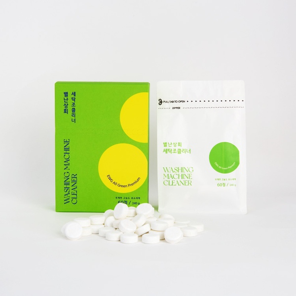 별난 고농축 통세척 세탁조 클리너 60정(240g) / 세제망증정