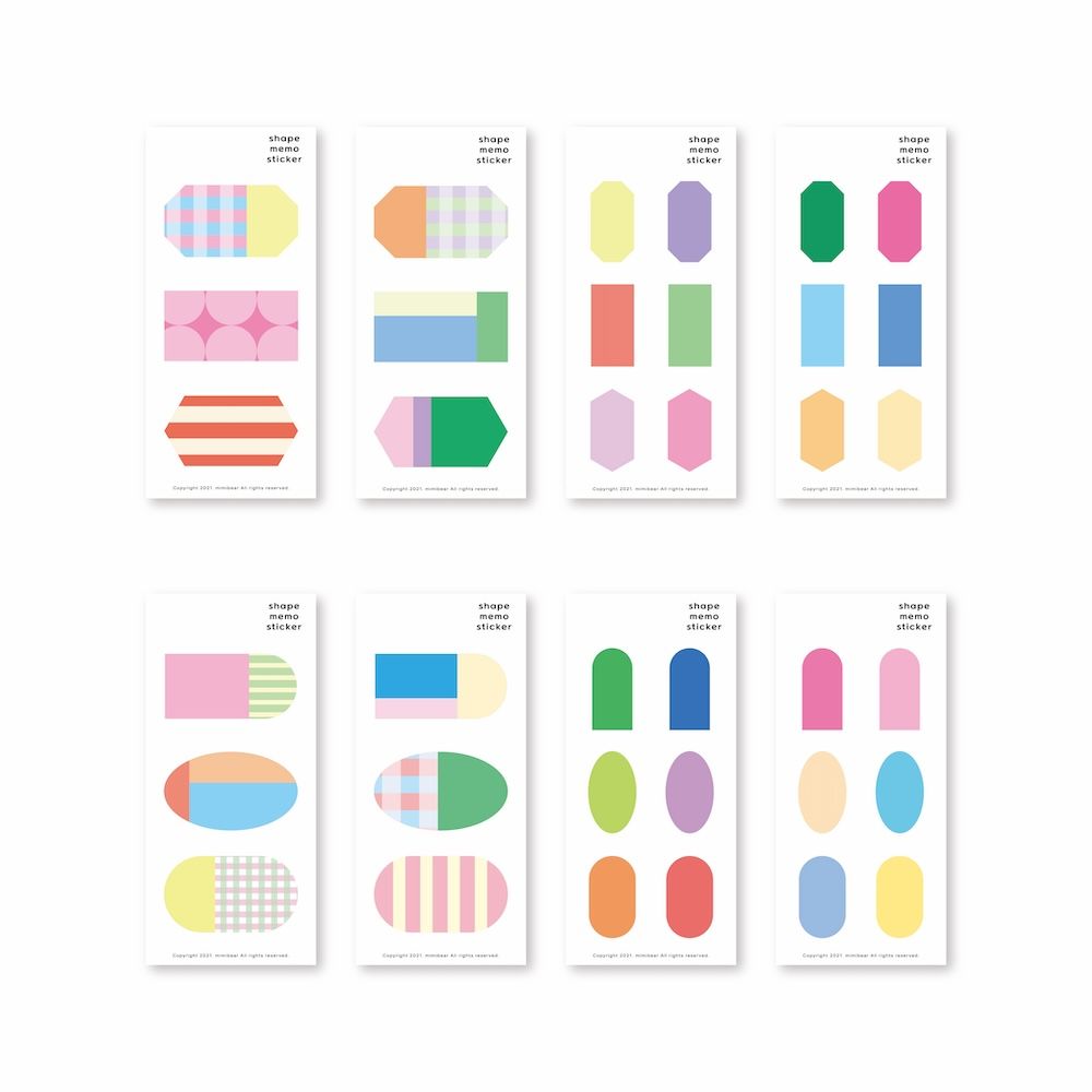 shape memo sticker set
