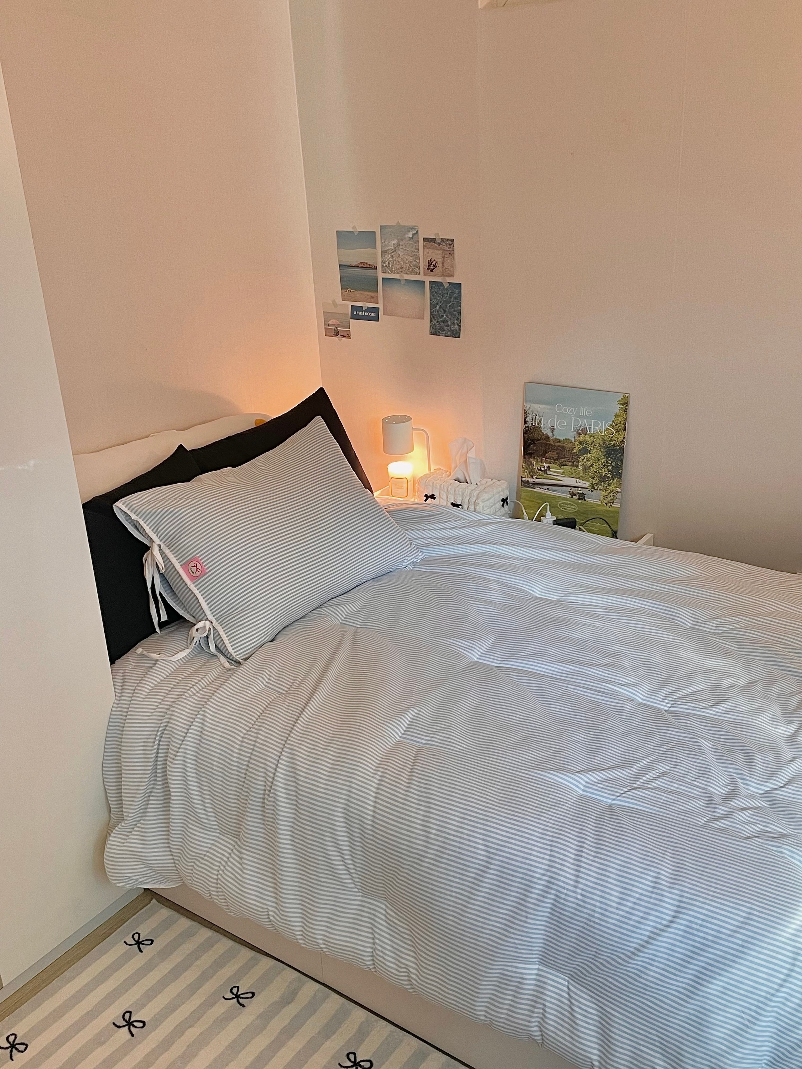 Low Bed Headboard with Concealed Shelf Storage user photo