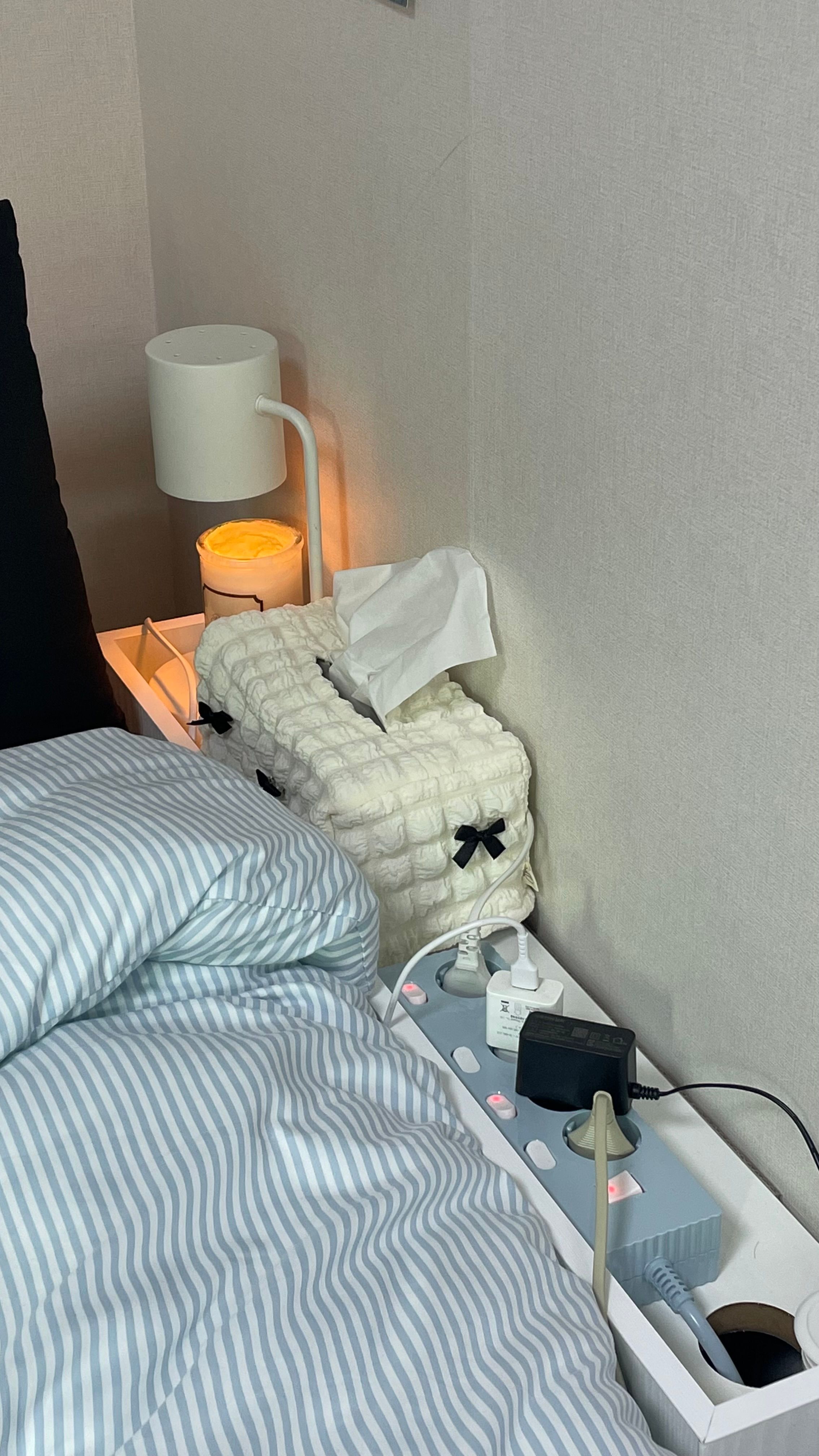Low Bed Headboard with Concealed Shelf Storage user photo