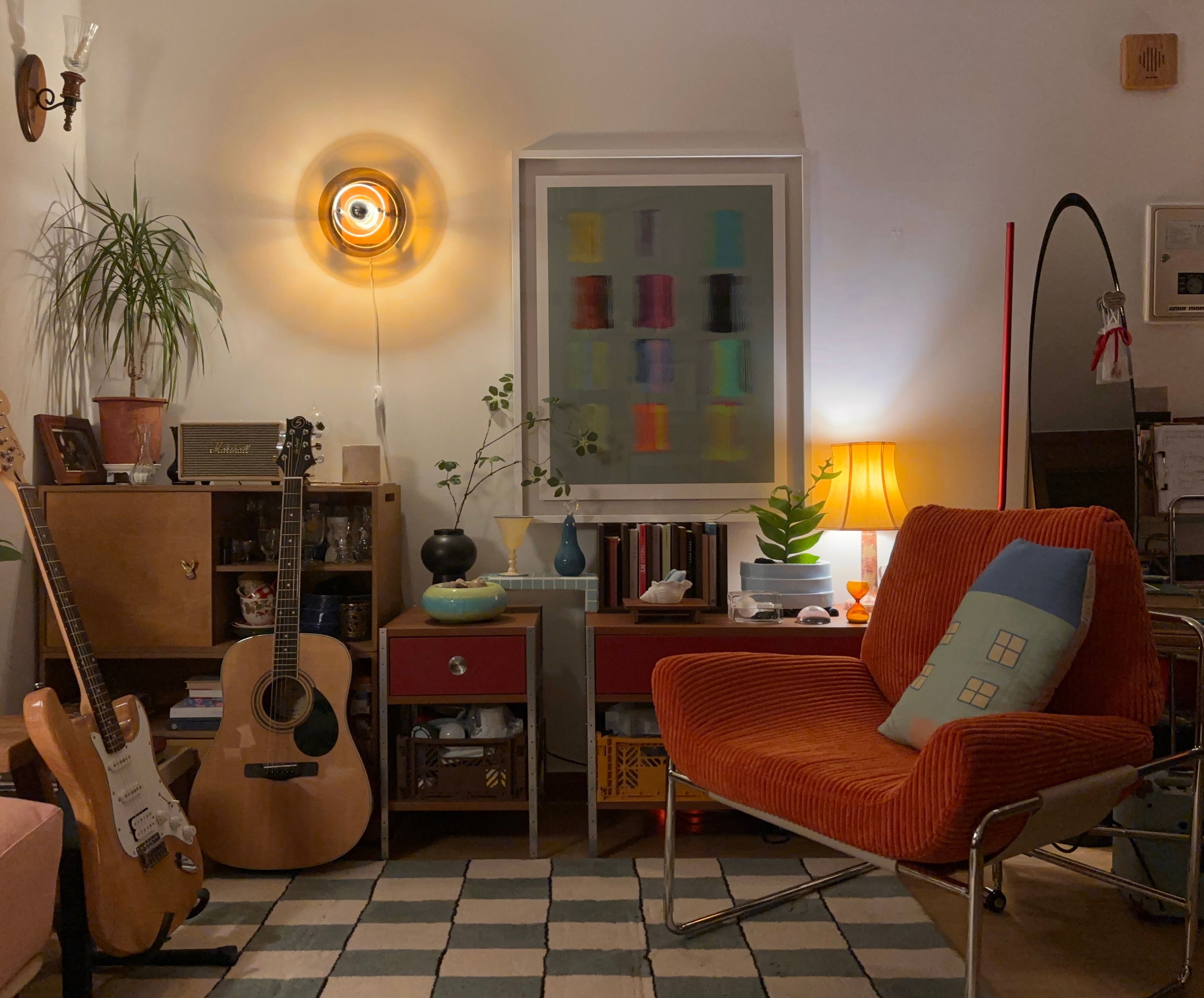 VILLA RECORDS LEAF EASY CHAIR［4色］ グリーン グレー オレンジ