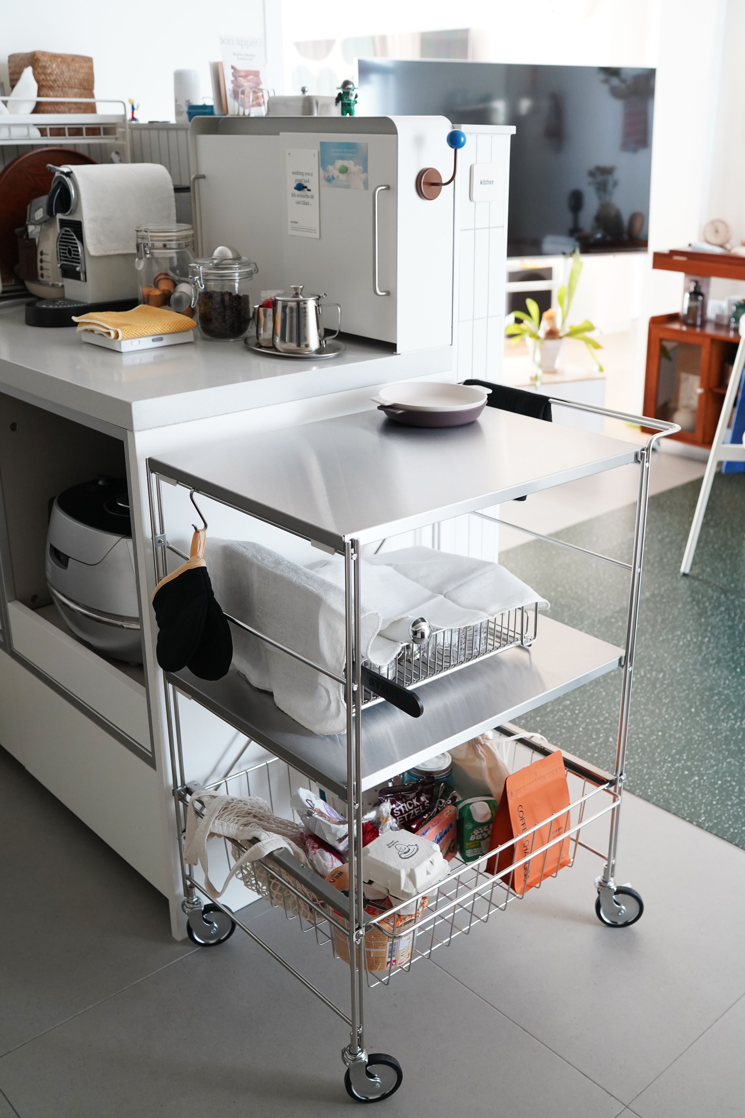 Flat Stainless Steel 3-Tier Trolley Wagon user photo