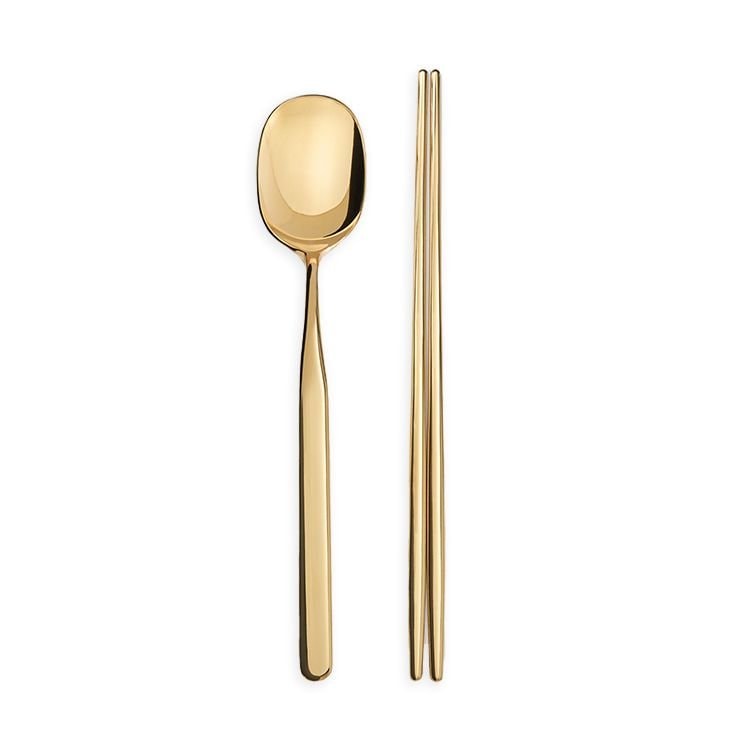 韓国 銀 金 スプーン&箸セット  AG800 GOLD 韓国 銀 金 スプーン&箸セット AG800 GOLD 韓国 銀 金 スプーン