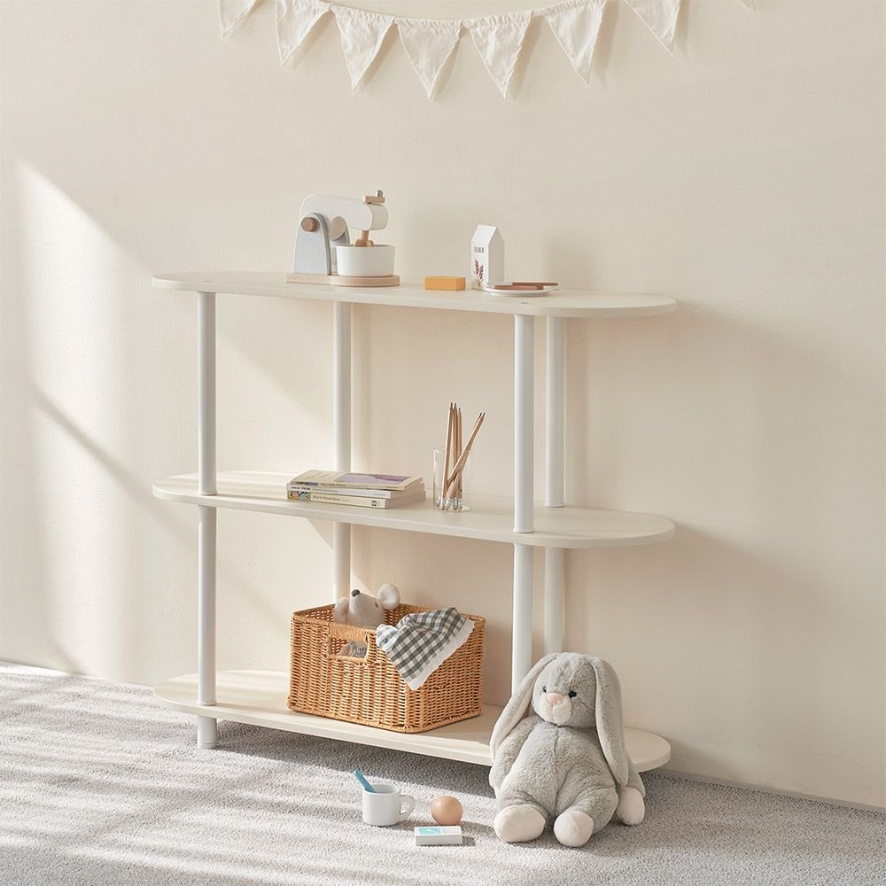 ROOM&HOME MONO ラウンド シェルフ 3段［2色・2サイズ］ ホワイト
