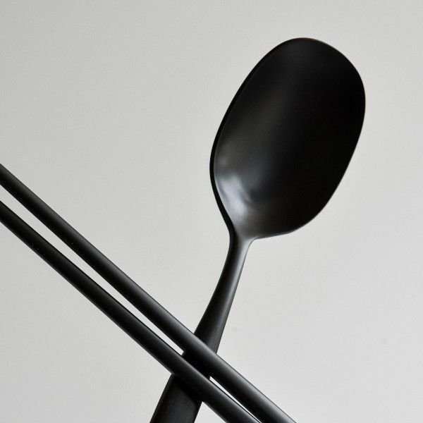 確認( ˶ˆ꒳ˆ˵ )お箸♡スプーン♡オーダー受け付け HORANG 韓国 ブラック スプーン＆お箸セット［2種］ ブラック