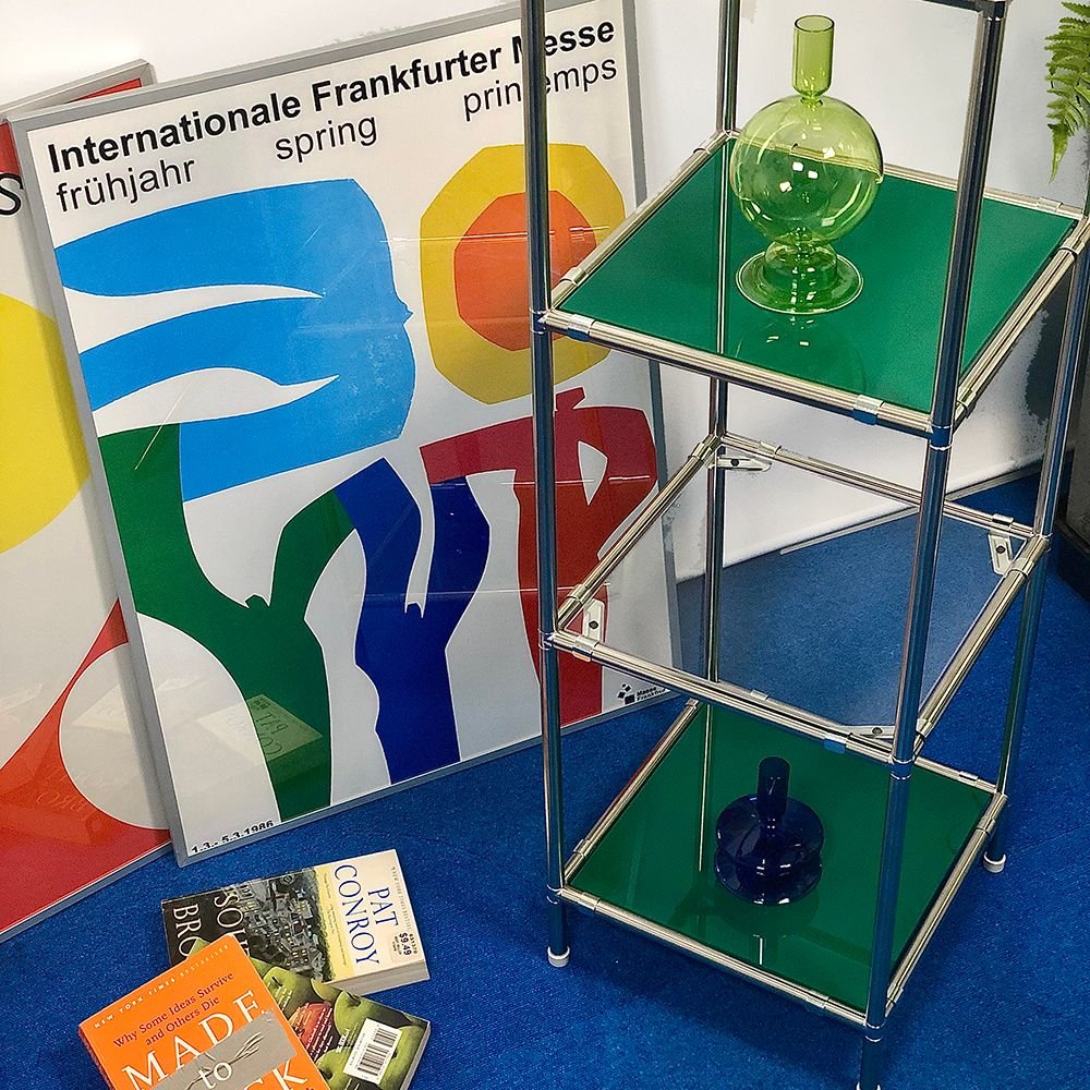 ff_color.lab A-4・B-4・C-4 モジュール ガラス ラック 4段 [3種・3