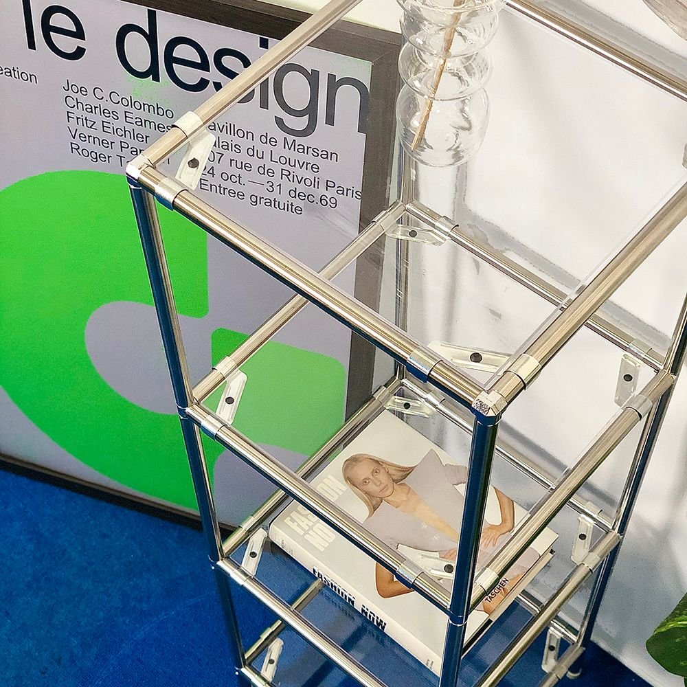 ff_color.lab A-4・B-4・C-4 モジュール ガラス ラック 4段 [3種・3