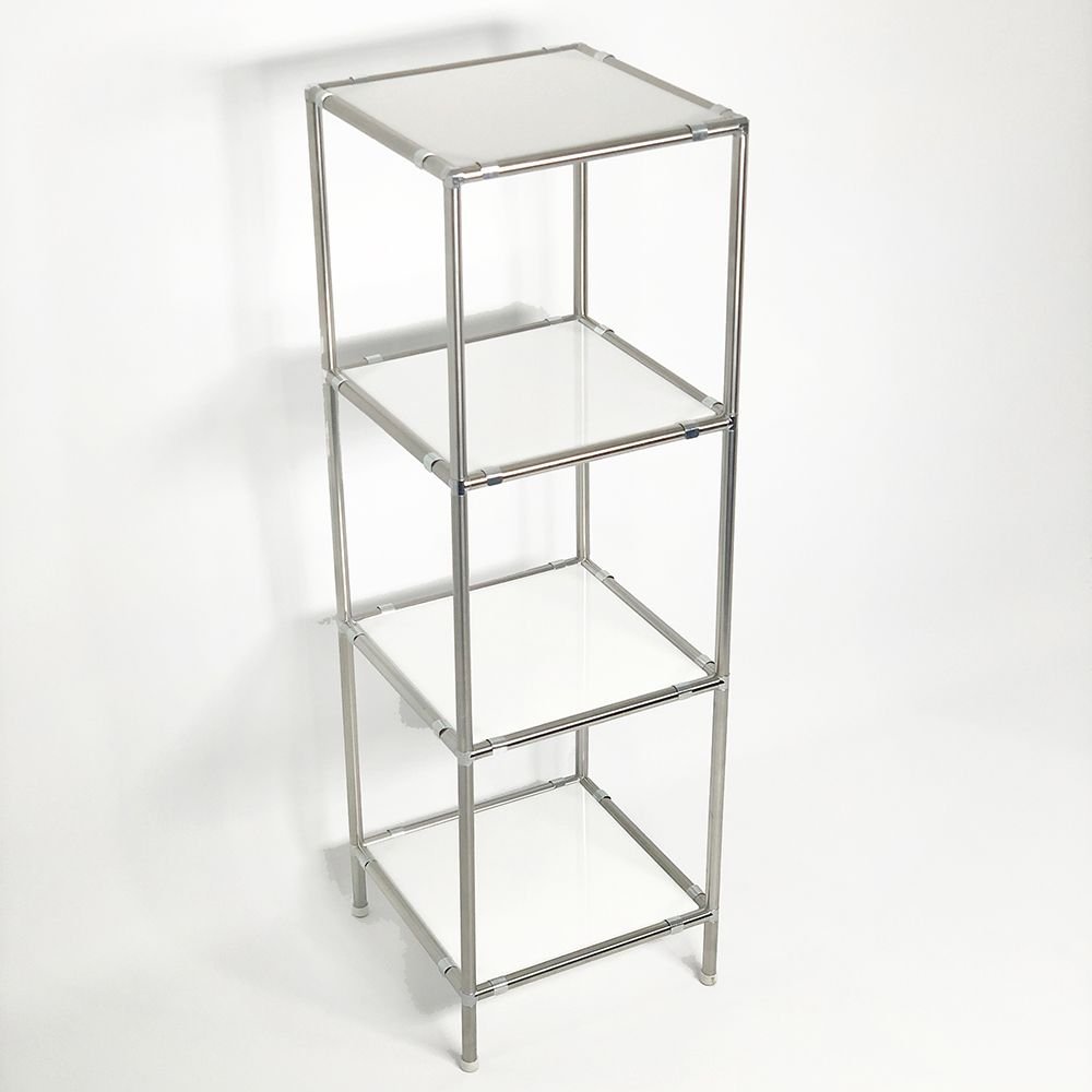 ff_color.lab A-4・B-4・C-4 モジュール ガラス ラック 4段 [3種・3