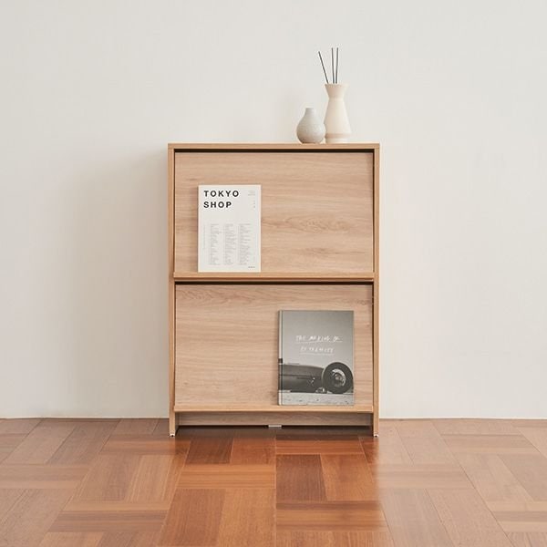 monofolio 2段 ヘイ マガジンラック［2色］ ライト ブラウン ベージュ