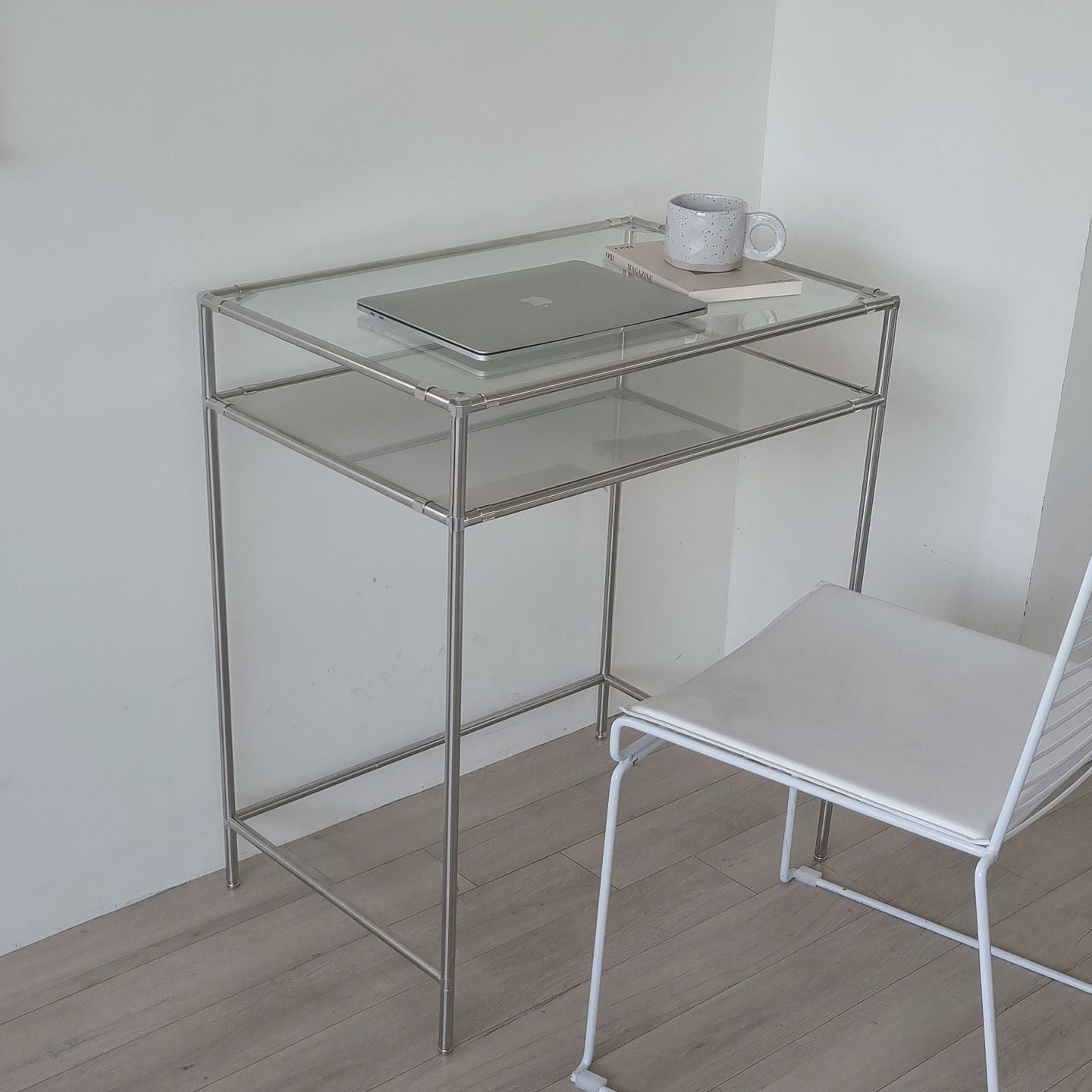 B:HAPPIN モジュール コンソールデスク BM301 透明 ガラス 奥行き 43cm