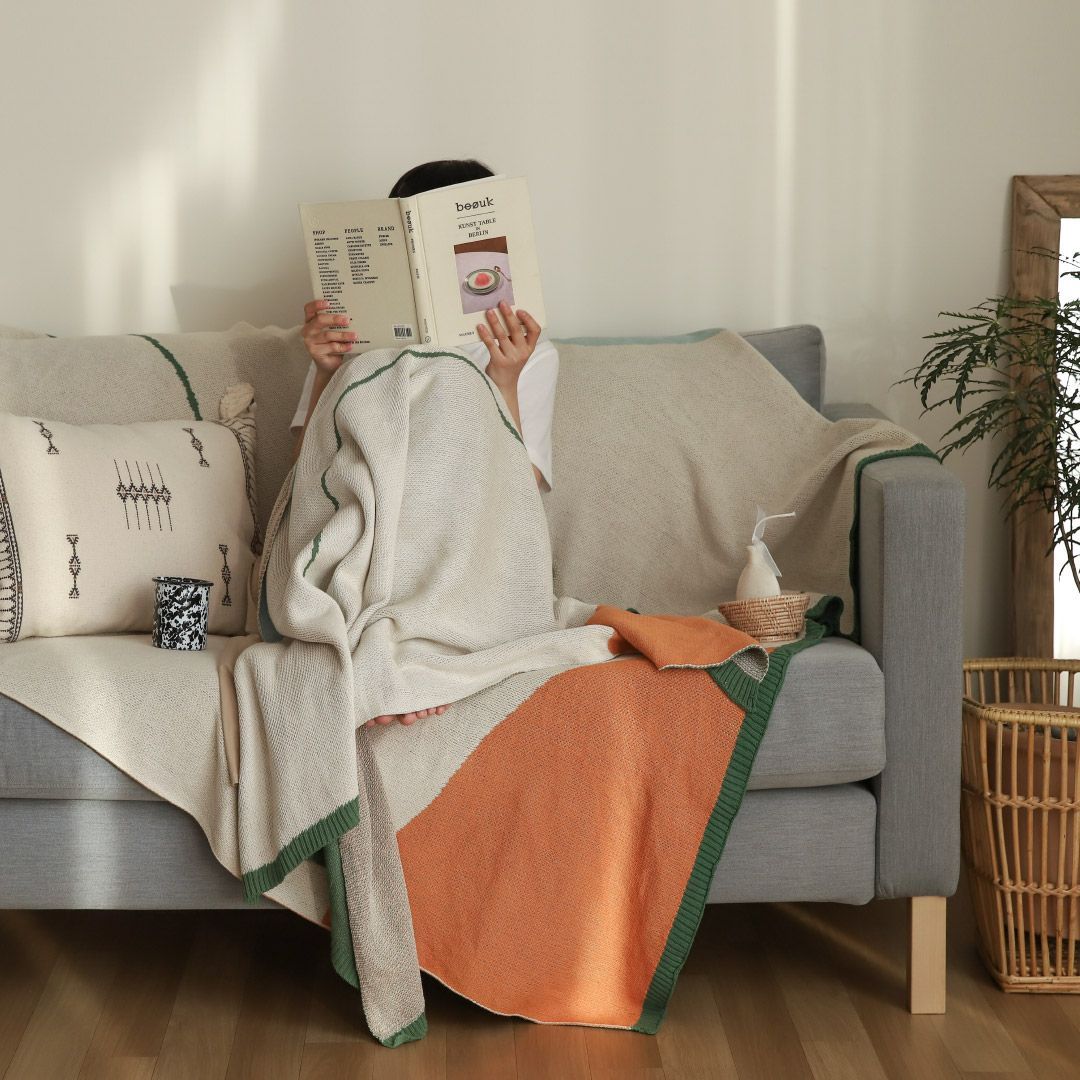 ONGIVE グリーン 模様 ブランケット［2サイズ］ グリーン サイズ（横