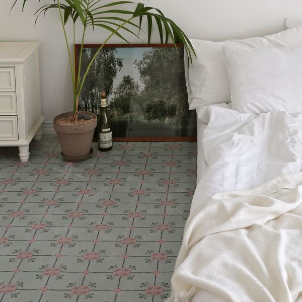 The Frigg VINTAGE SAGE ラグ［3サイズ］ ピンク マイクロファイバー