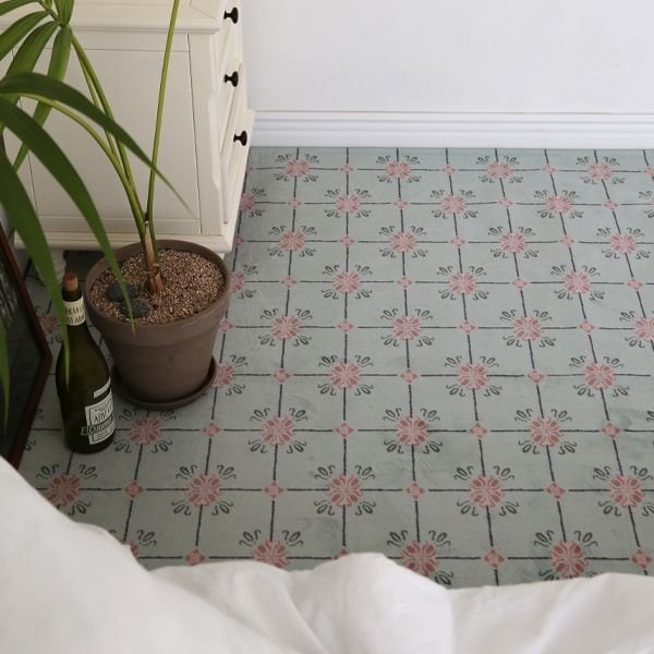 The Frigg VINTAGE SAGE ラグ［3サイズ］ ピンク マイクロファイバー