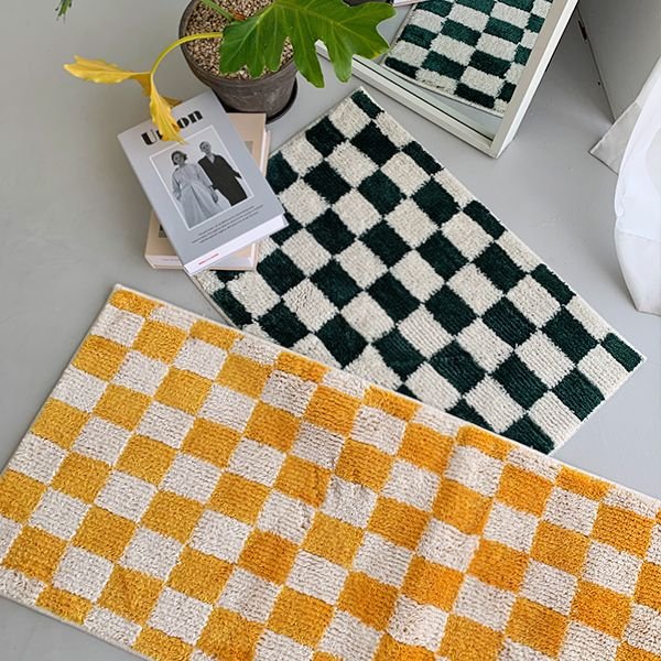 Checkerboard タフティング ラグ［3色・3種］| Ohouse(オー
