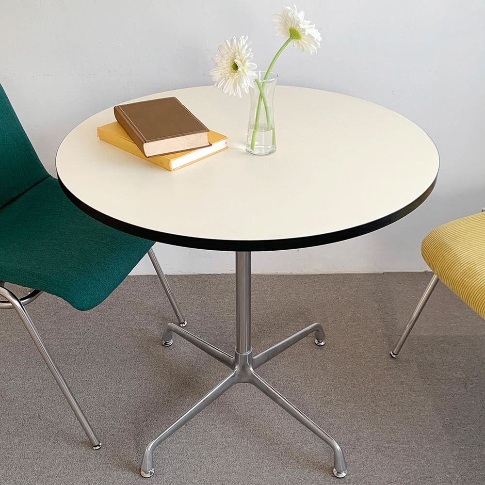 O'gre HPL ラウンドテーブル ホワイト［3サイズ］ シルバー