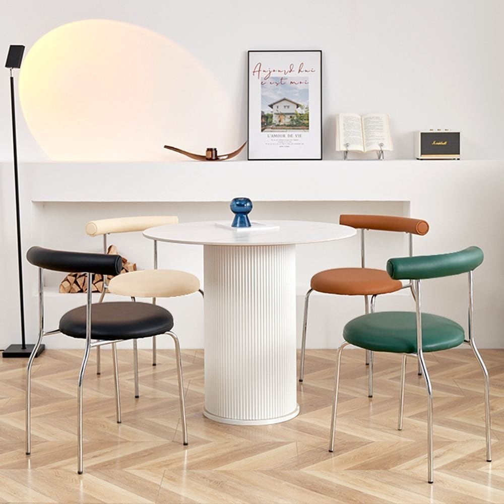 【送料込】ラウンドテーブル ミッドセンチュリー アイアン ダイニング home.b ミッドセンチュリー ラウンド ダイニングチェア［5色