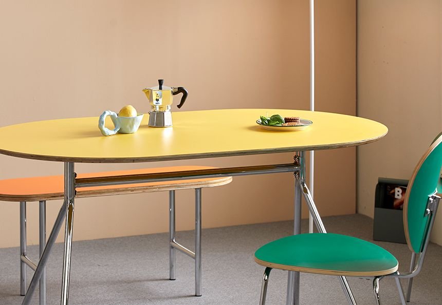 16piece MID-CENTURY ダイニングテーブル 楕円形 140cm［6色