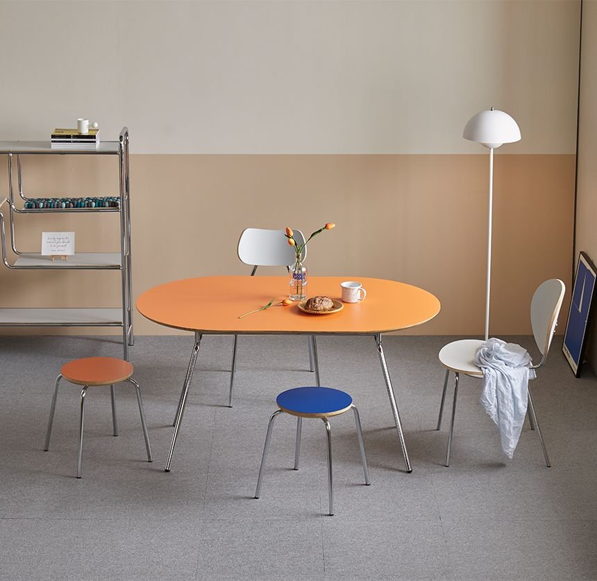 16piece MID-CENTURY ダイニングテーブル 楕円形 140cm［6色