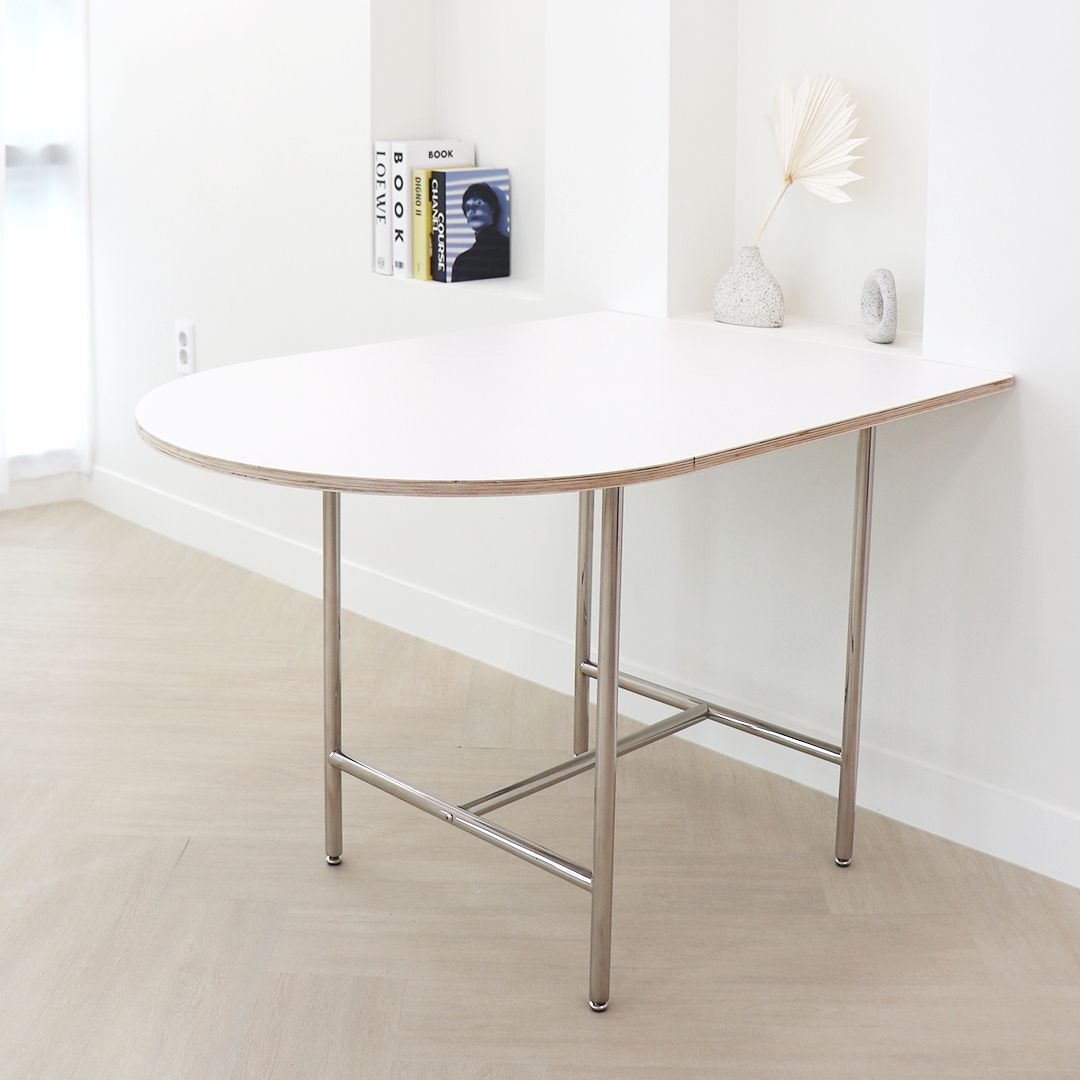 韓国　楕円テーブル　Ohouse HALF MOON 半楕円形 テーブル 80cm［2色］| Ohouse(オーハウス