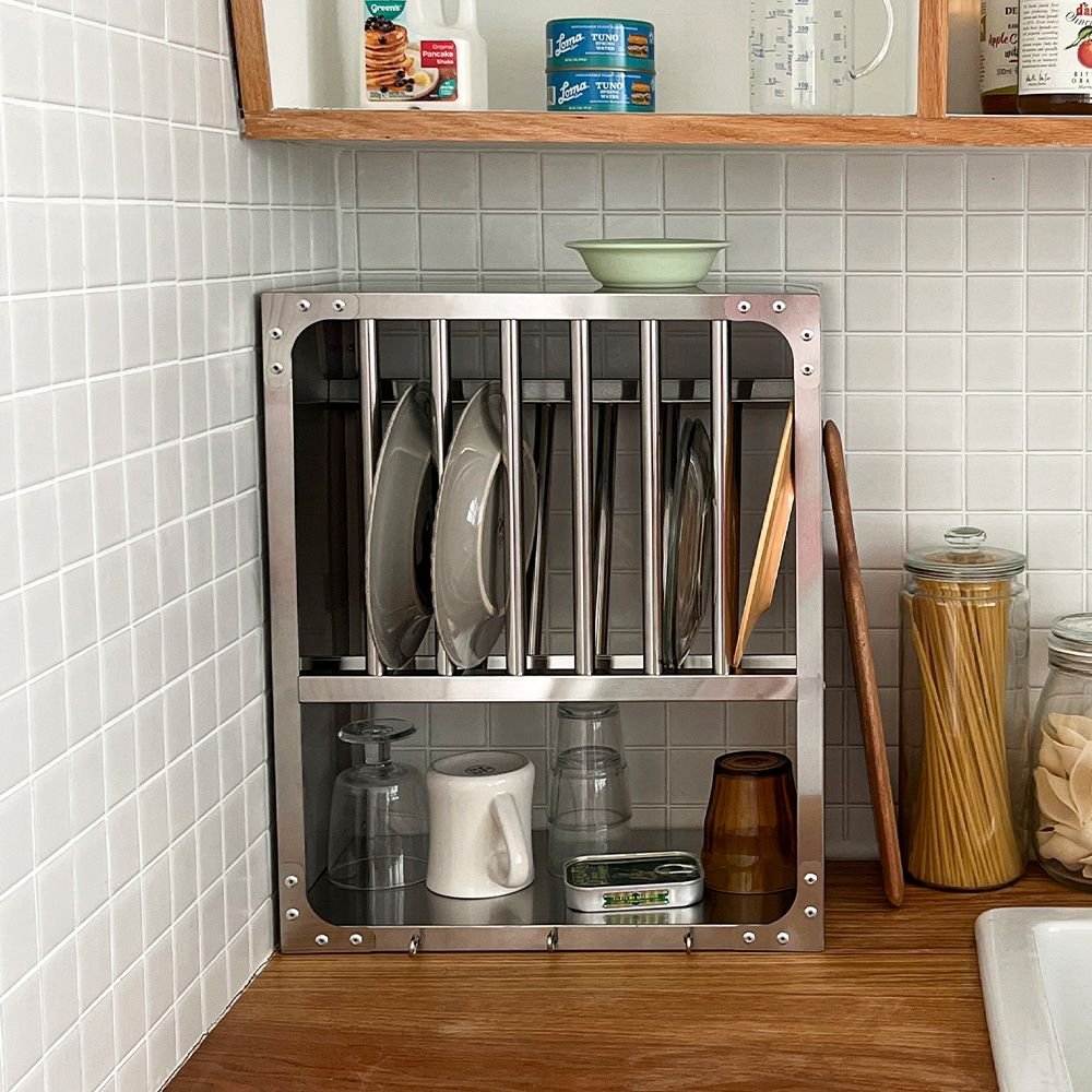 O'gre ステンレス キッチンラック S シルバー スチール 高さ 49cm