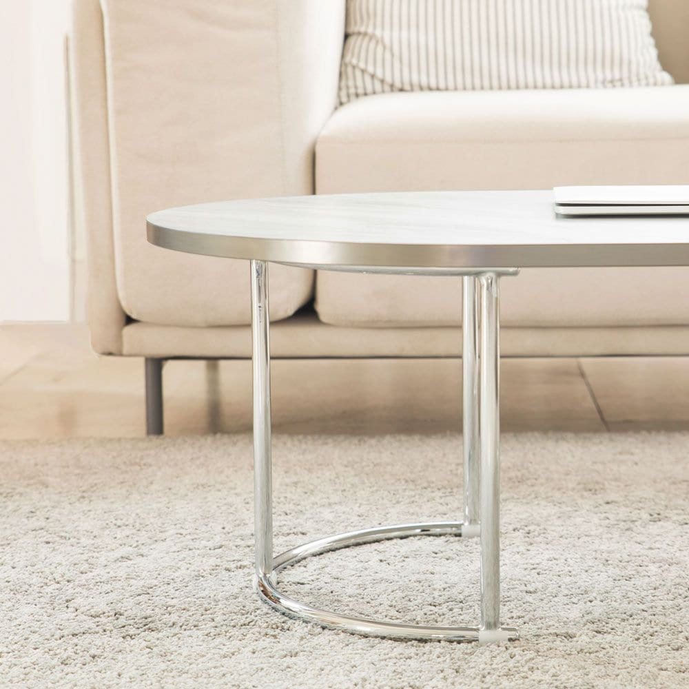 Sukwang furniture Roment 楕円形 ローテーブル［3色］ グレー