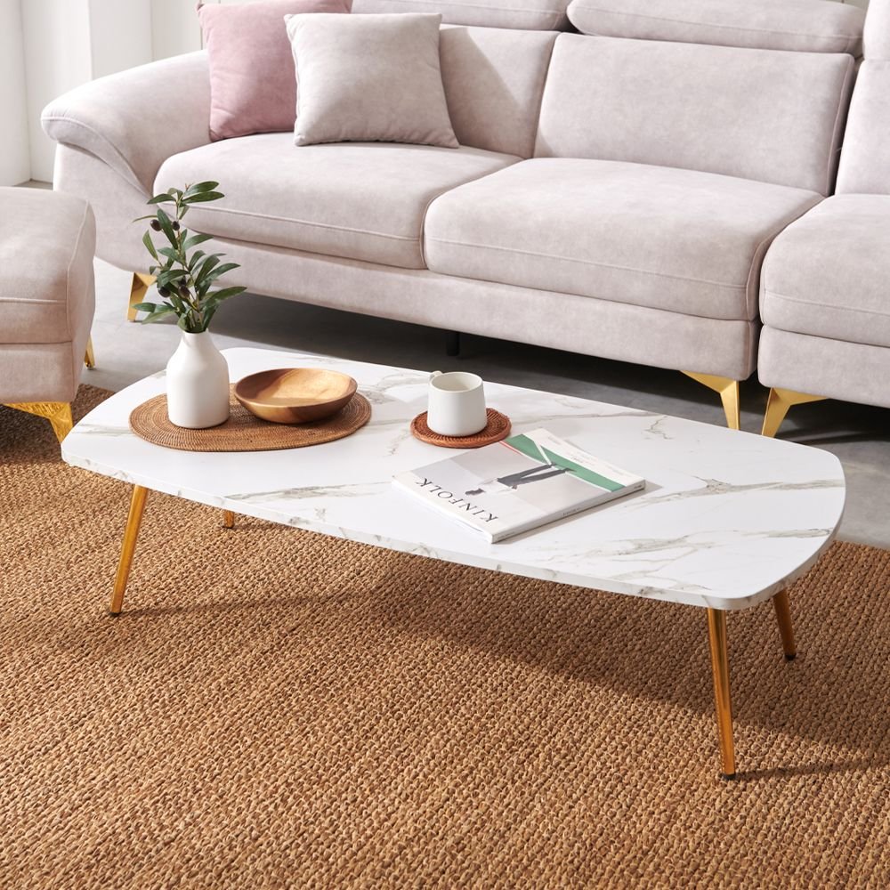 Sukwang furniture Roment 楕円形 ローテーブル［3色］ グレー