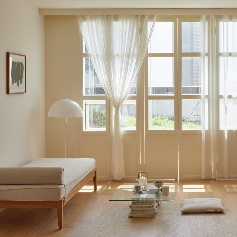 maatila Hotel Room ホワイト シフォン カーテン［2種・5サイズ