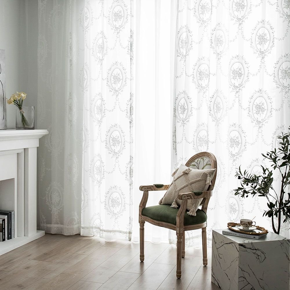 Sarah Haus Antique French レースカーテン ホワイト サイズ（横