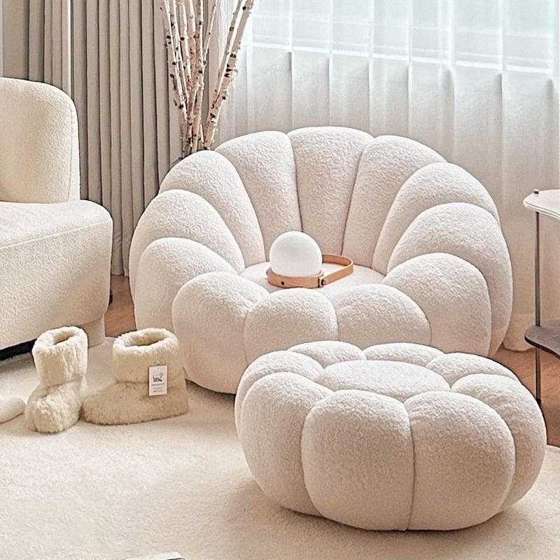 Flasier OLIVE DONUT 回転式 1人掛け ソファ＆スツール セット