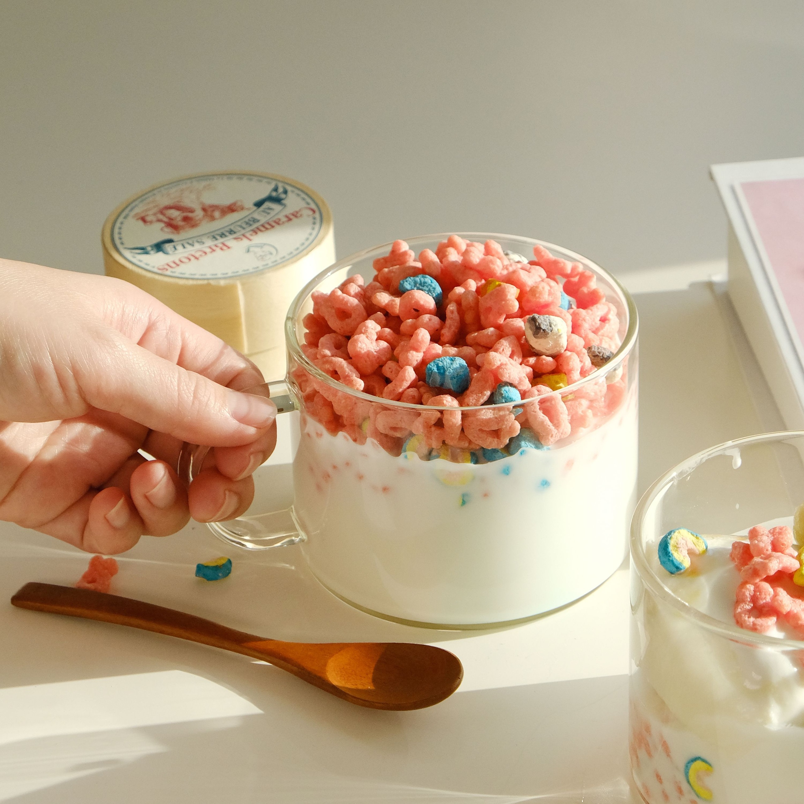 Hanini kitchen クレア 耐熱 ガラス マグ デザートボウル 500ml 透明