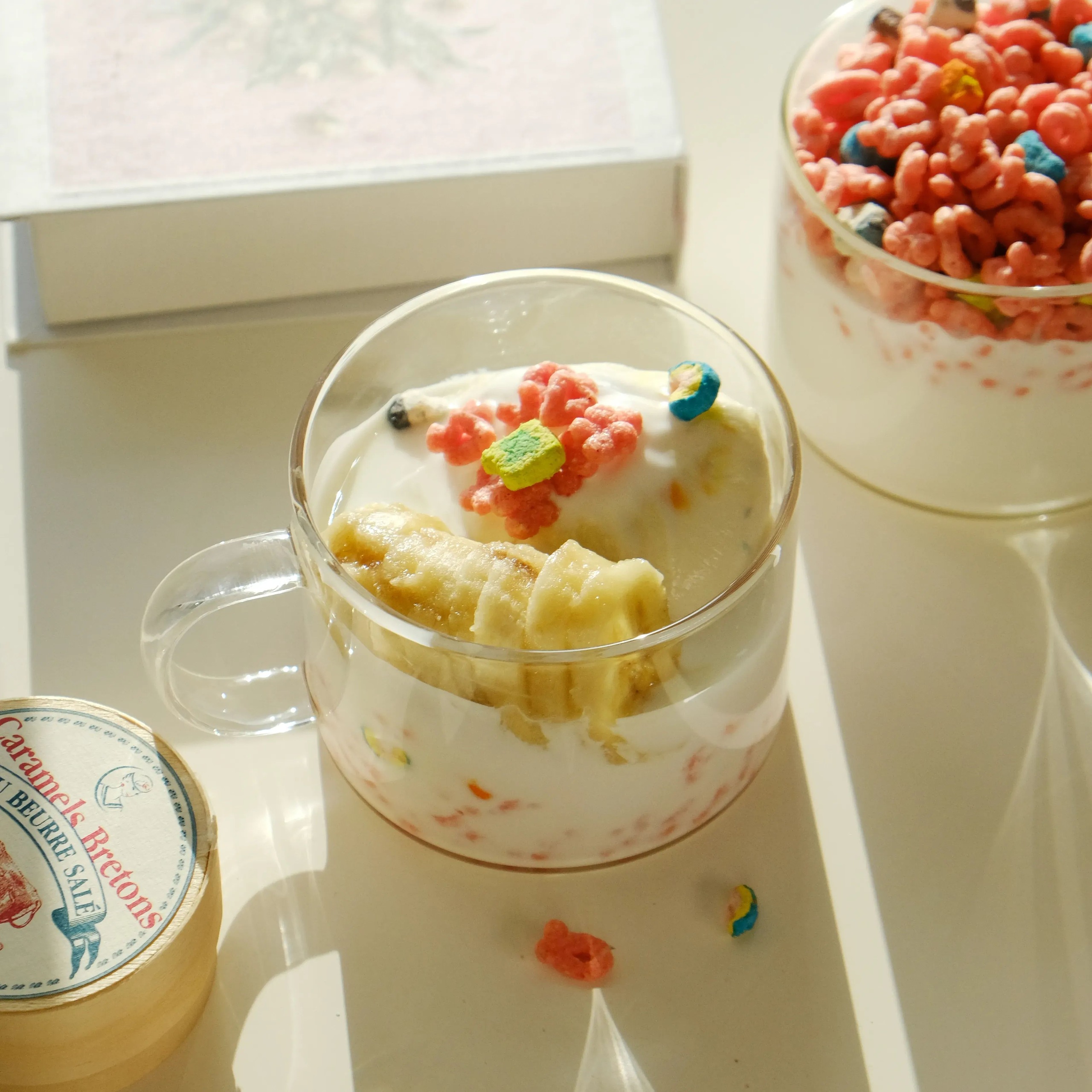 Hanini kitchen クレア 耐熱 ガラス マグ デザートボウル 500ml 透明