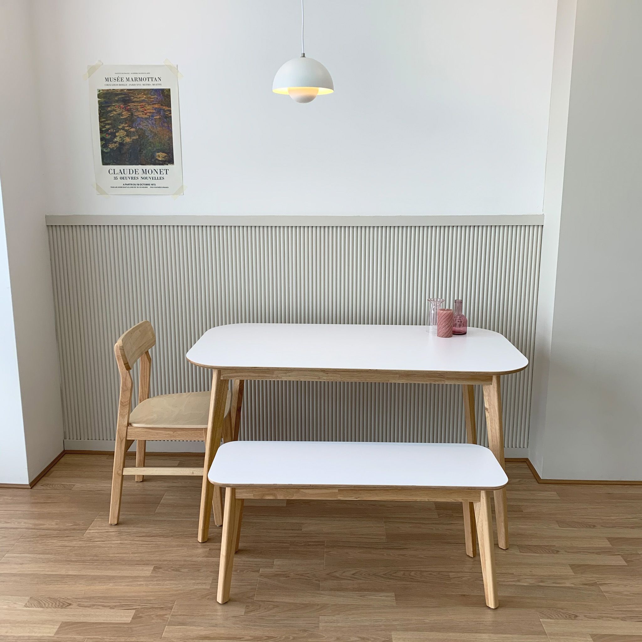 flat 半楕円形 ダイニングテーブル ホワイト［3サイズ］| Ohouse