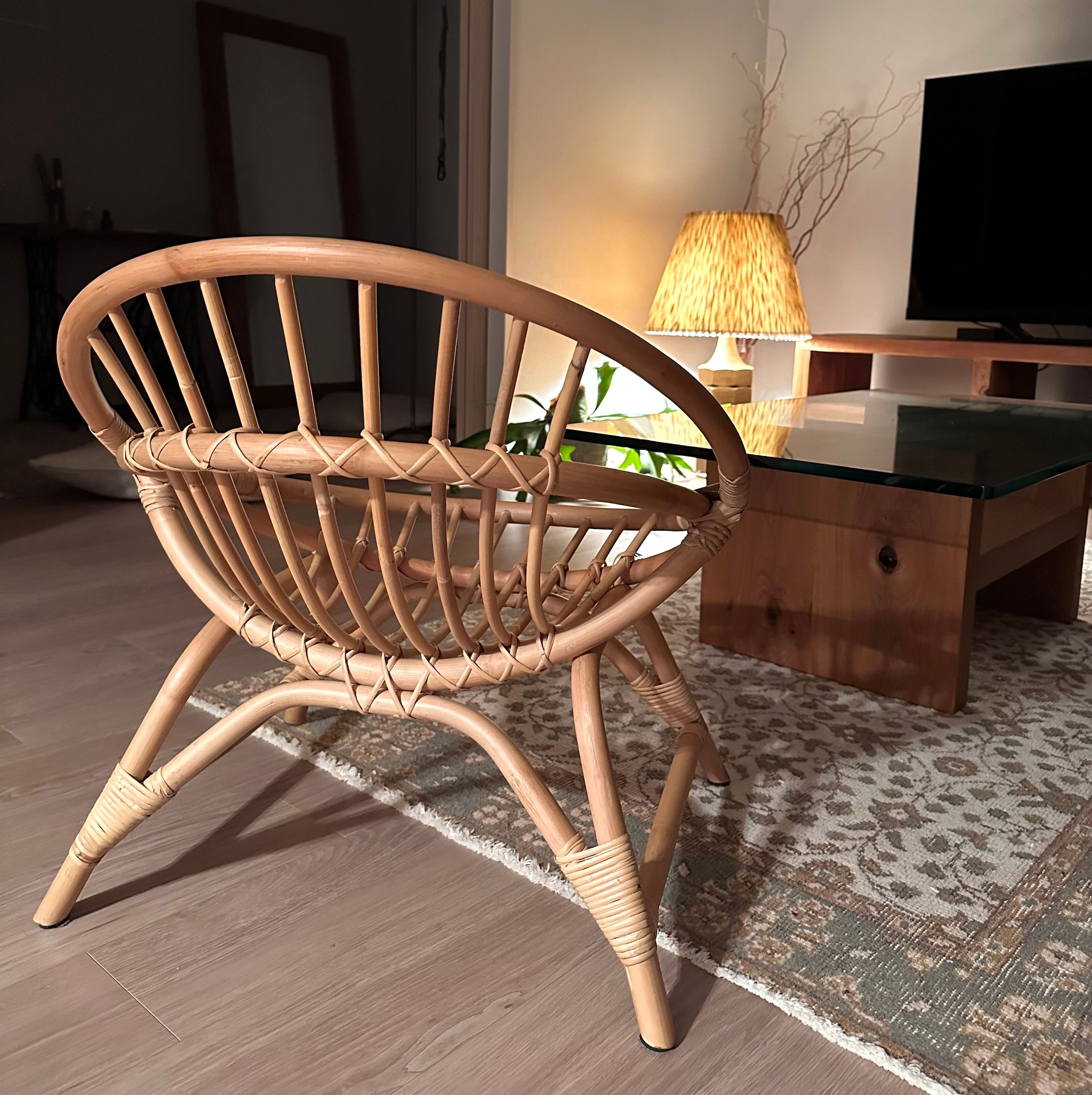 KANADEMONO Natural × Organic 丁寧に編まれた ラタン ローチェア